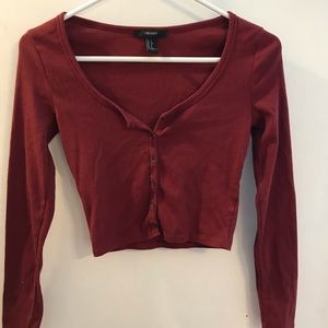 Maroon crop top